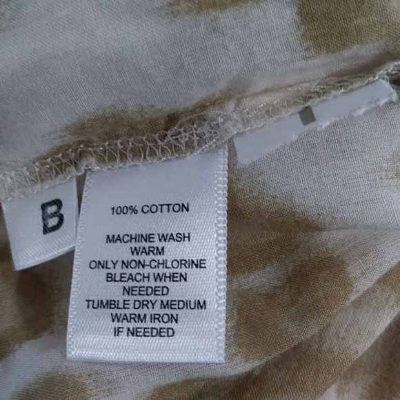 *EUC* Ann Taylor LOFT Cotton Sheer Tan & White Leopard Print Sleeveless Blouse - Picture 7 of 7